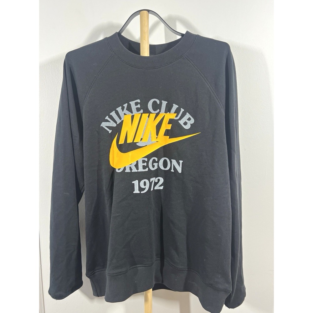 Nike Club Oregon 1972 Crewneck Sweatshirt Mens Medium Black DD6165-010